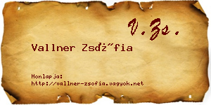 Vallner Zsófia névjegykártya